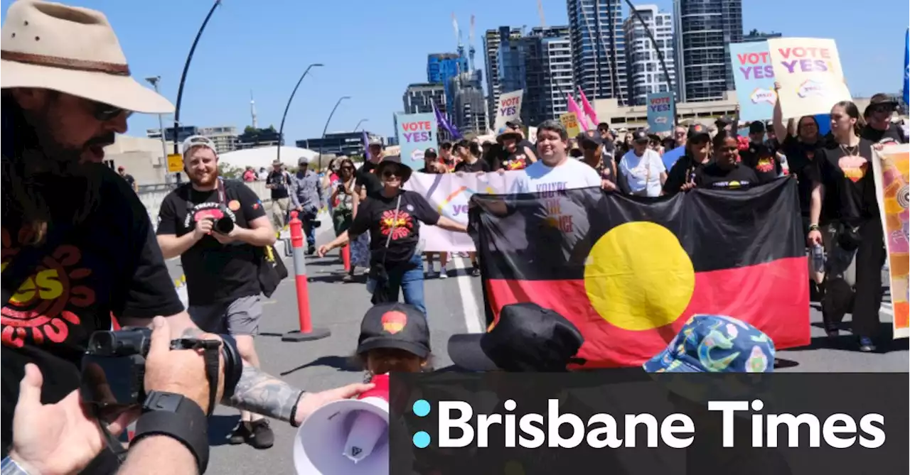 ‘Voting with us, not for us’: Thousands of Voice supporters march in Brisbane