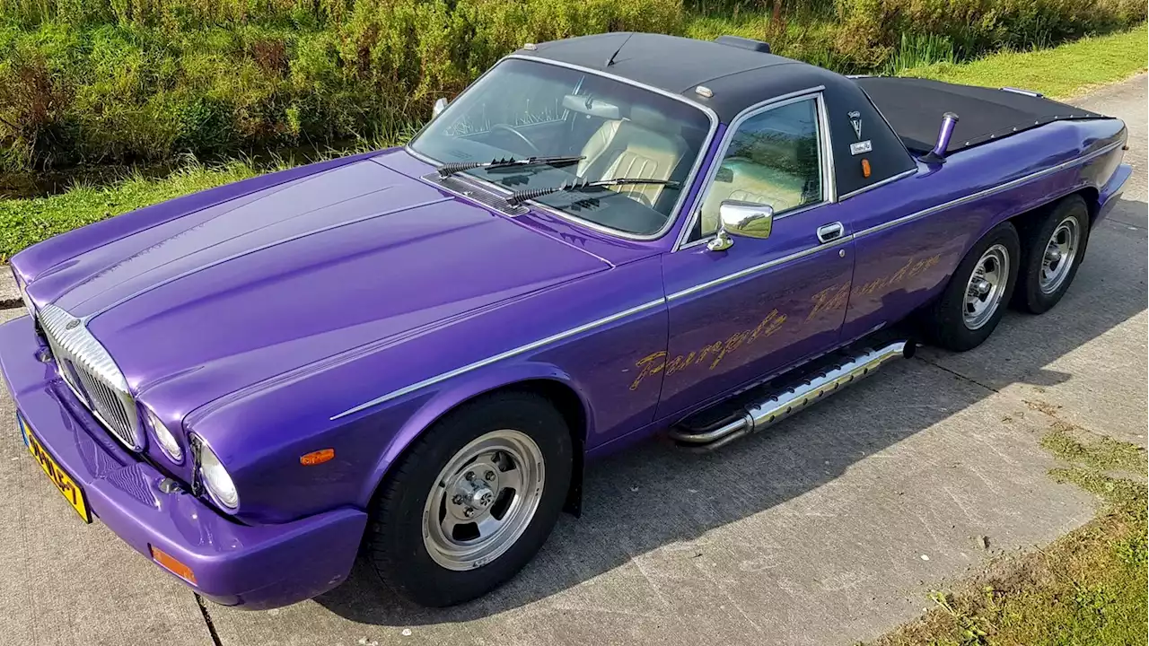 Behold The Purple Thunder: The Six-Wheeled Jaguar Daimler Double Six Pickup Truck