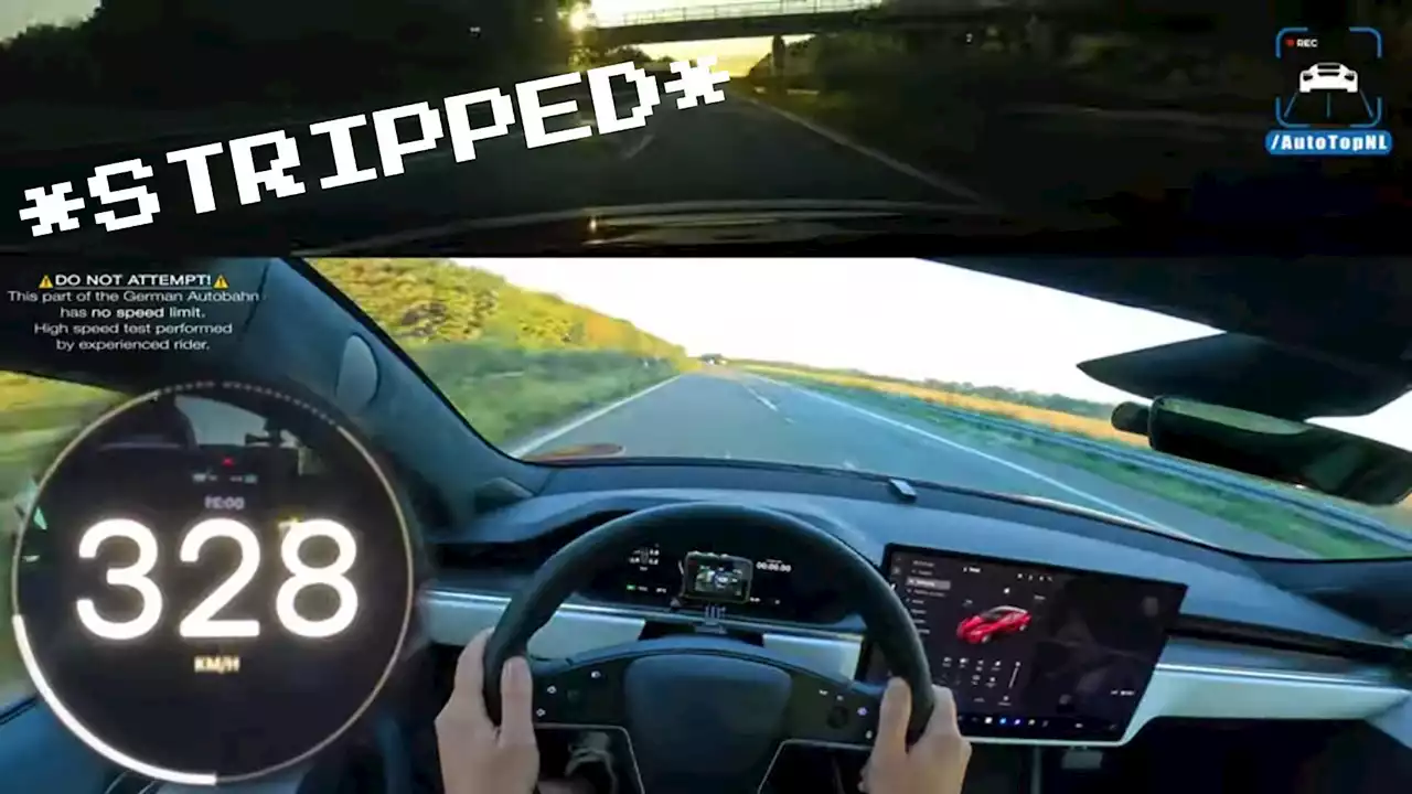 Watch A Stripped Tesla Model S Plaid Run From 62 MPH To 124 MPH In 3.99 Seconds