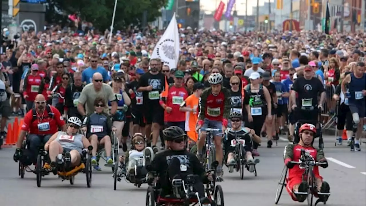 Here are the road closures for today's Canada Army Run