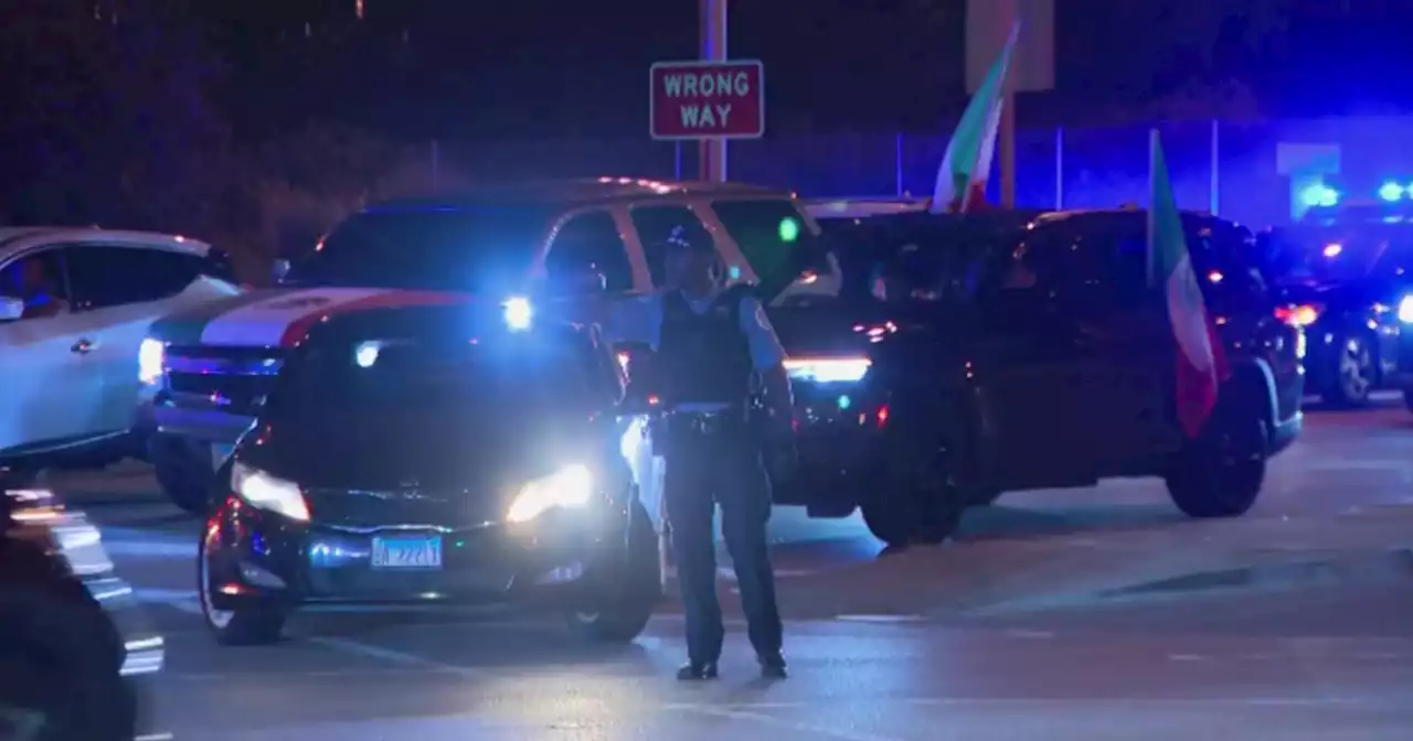 Streets closed in downtown Chicago in preparation for Mexican Independence Day celebrations