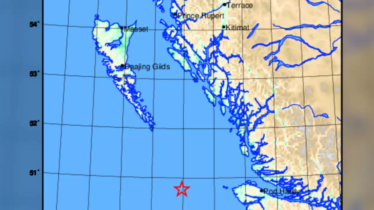 Magnitude 5.5 quake recorded off B.C. coast following earlier tremor near Port Hardy