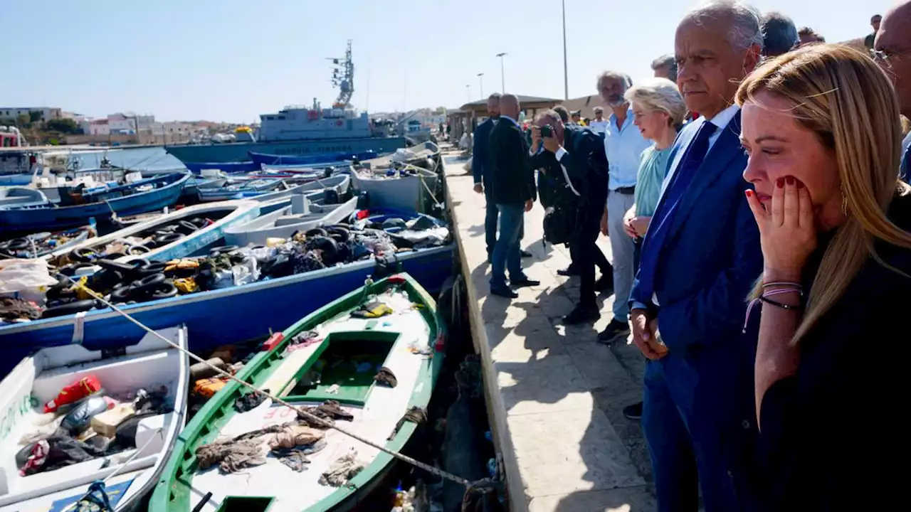 Meloni y Von der Leyen escenifican en Lampedusa una “respuesta europea” a la inmigración ante las protestas de los isleños