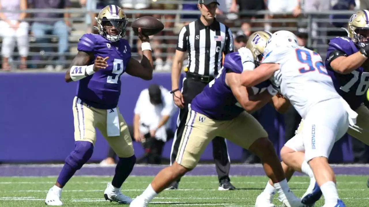 Michael Penix Jr. leads No. 8 Washington to 41-7 rout of Michigan State