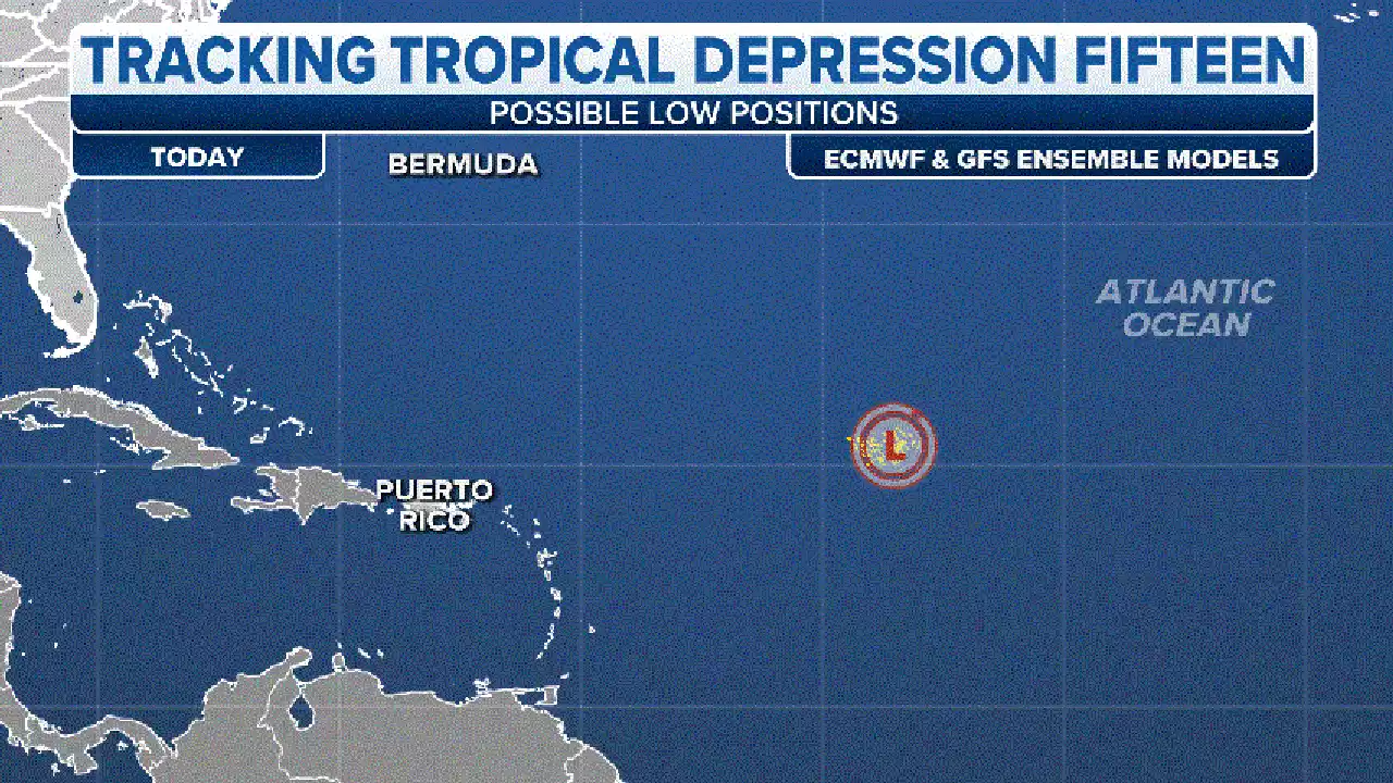 Tropical Depression Fifteen in Atlantic likely to become Tropical Storm Nigel soon