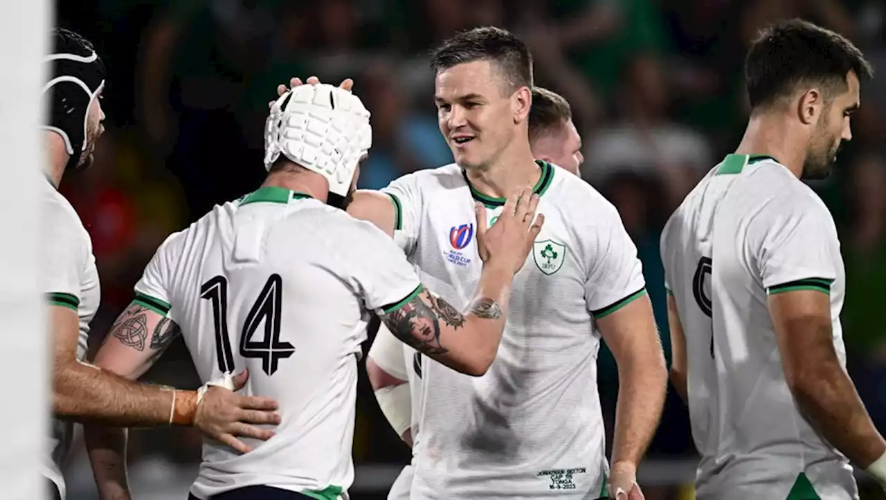 Coupe du monde de rugby 2023 : avec un Johnny Sexton record, l'Irlande terrasse les Tonga