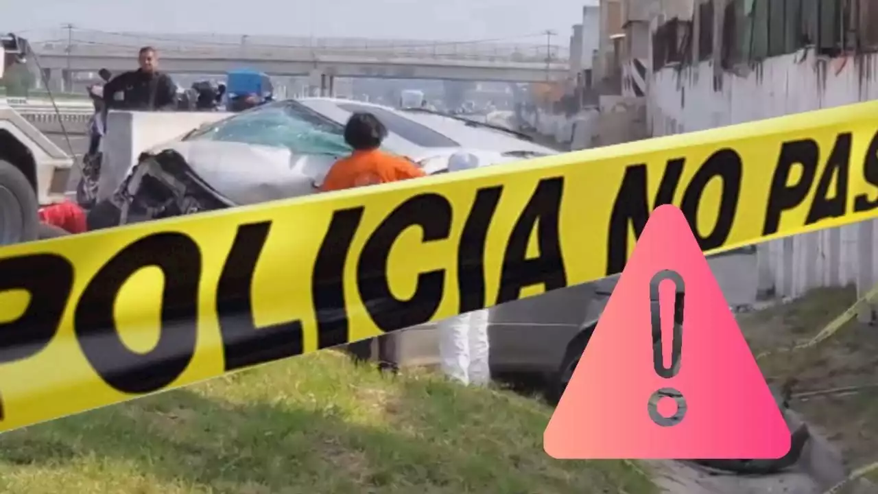 Accidente México-Pachuca: Conductor muere al chocar contra muro de contención