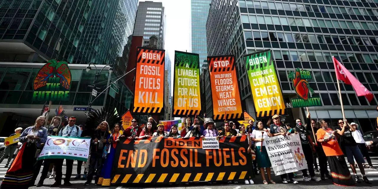 Protesters demand end to fossil fuels ahead of climate summit in New York