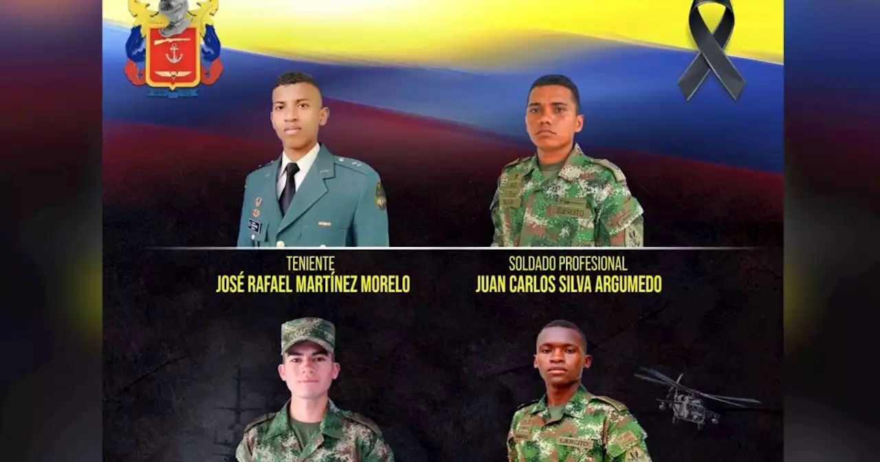 Ellos son los cuatro soldados asesinados en Nariño en medio de combates con disidencias