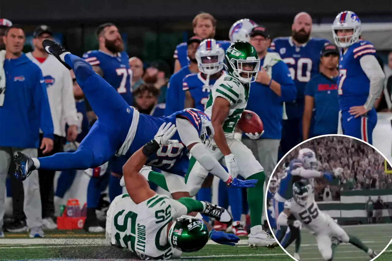 Jets’ Chazz Surratt fined for block on game-winning punt return that wasn’t penalized