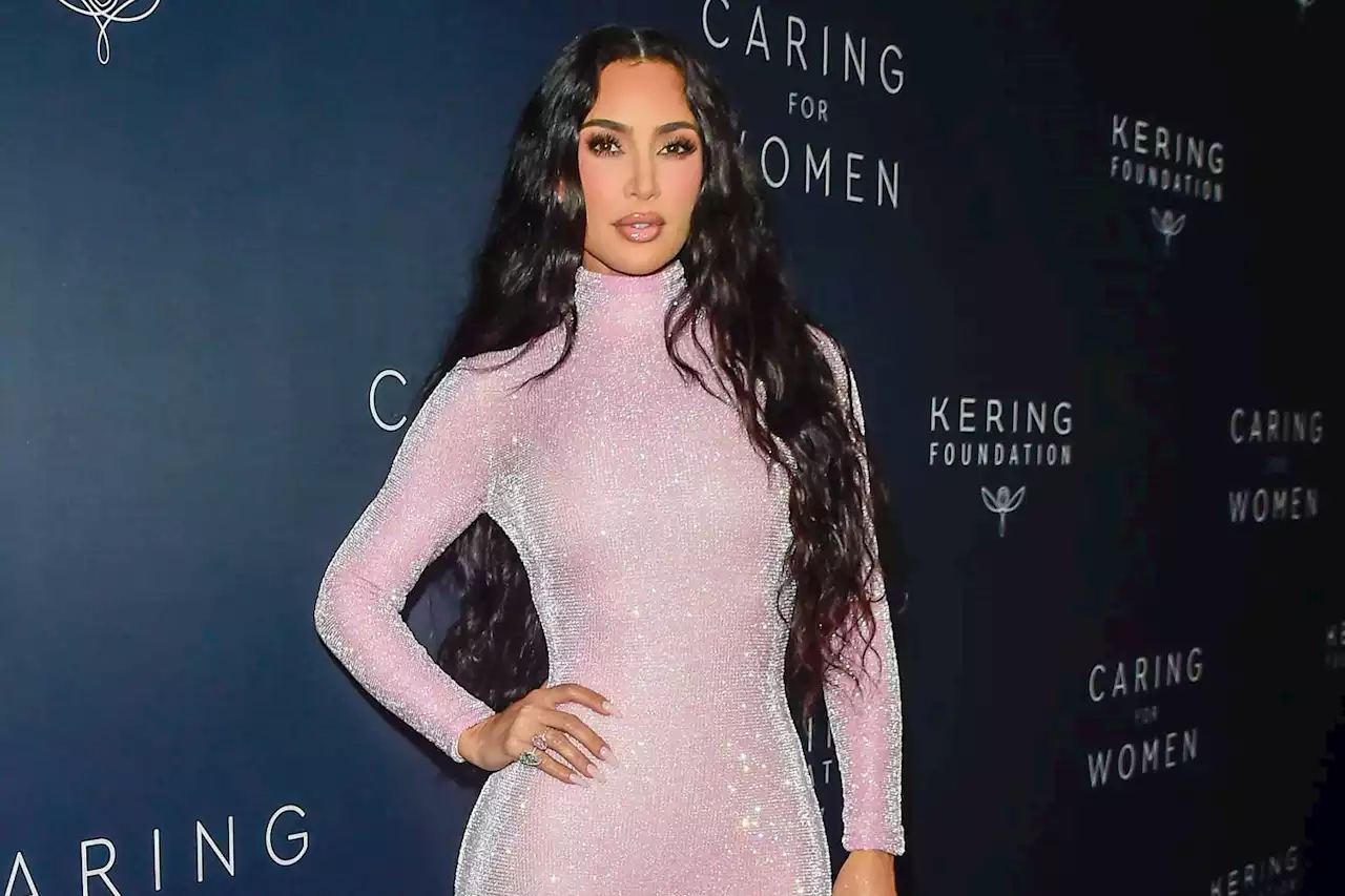 Kim Kardashian Dazzles in New Video Showing Off Sparkly Pink Charity Dinner Dress During NYFW