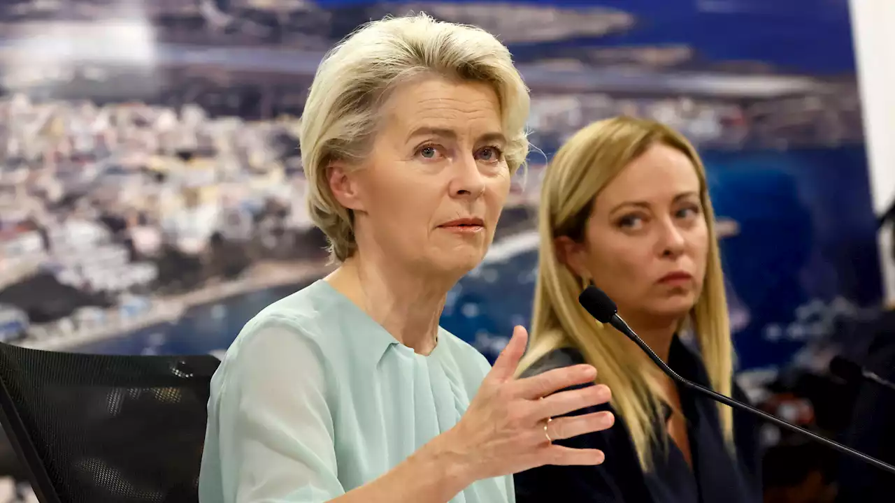 Von der Leyen anuncia un plan europeo ante la crisis migratoria en Italia