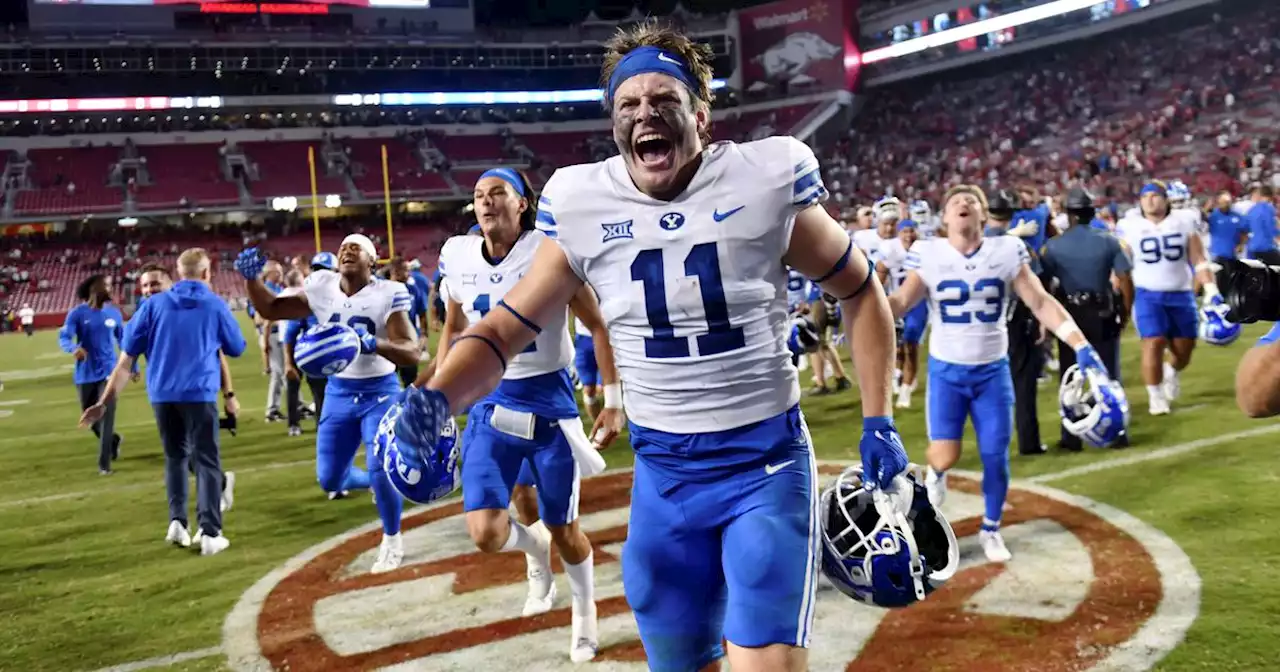 BYU rallies from double-digit deficits twice to get a road win against Arkansas, 38-31