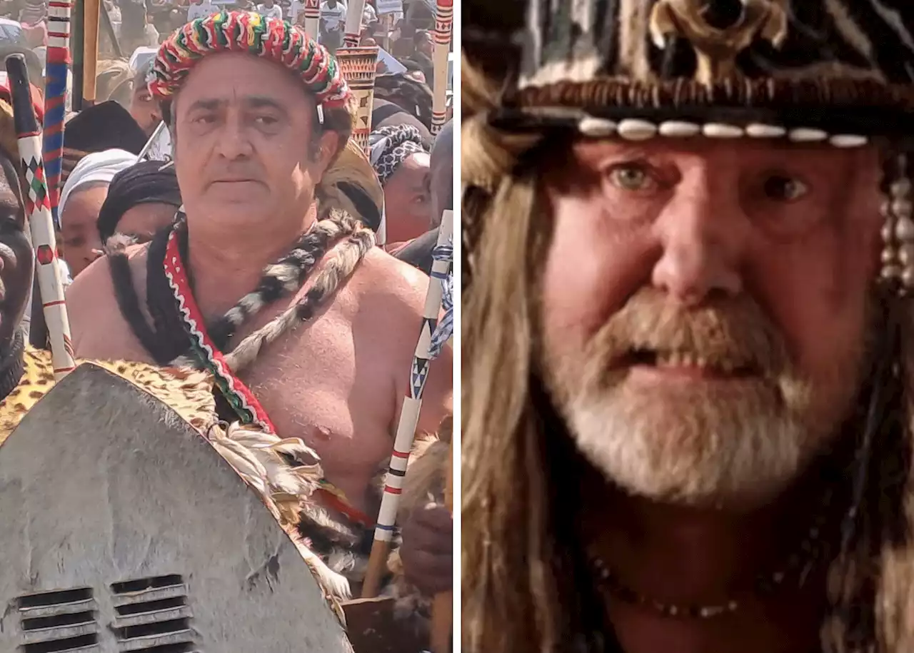 Leon Schuster? 'White Zulu' turns heads at Buthelezi's funeral [watch]