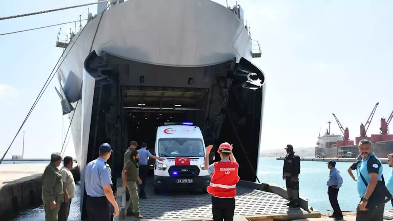 Turkish naval vessels arrive in flood-hit Libya with humanitarian assistance