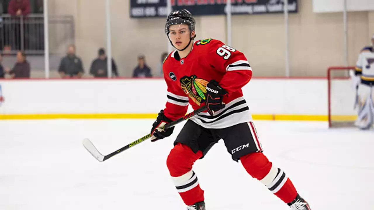 Bedard scores hat-trick in Blackhawks prospect game debut