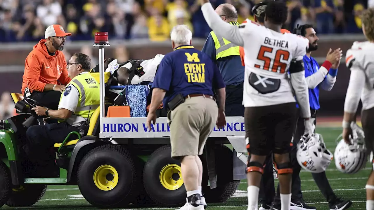 Bowling Green's Demetrius Hardamon in stable condition after hit against No. 2 Michigan