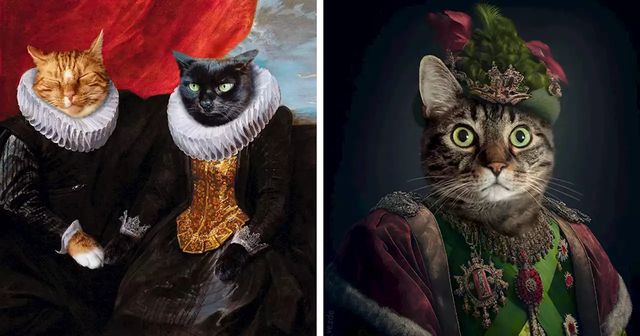 Artist Turns Pictures Of Cats Into Classical Paintings (38 New Pics)