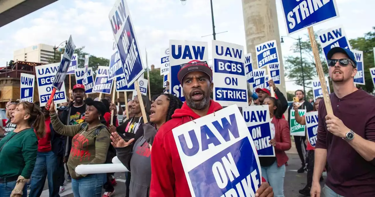 Autoworkers join thousands of union workers striking nationwide