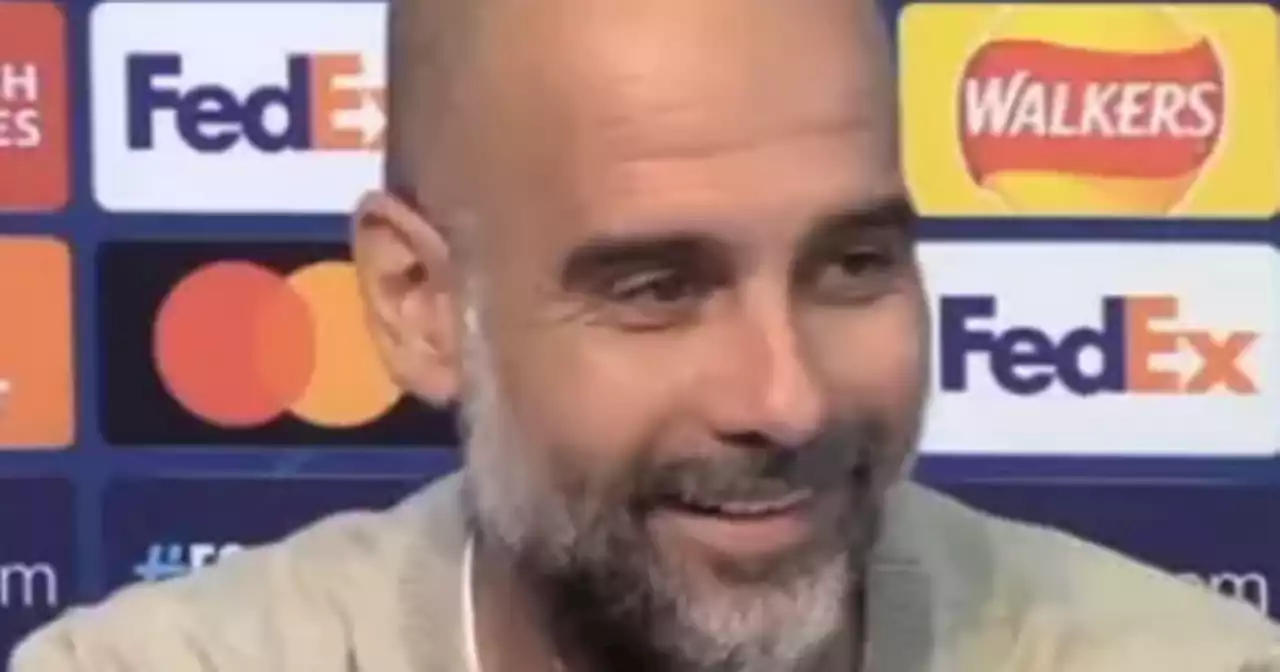 Pep Guardiola laughs after reporter compares Man United to Arsenal and Liverpool