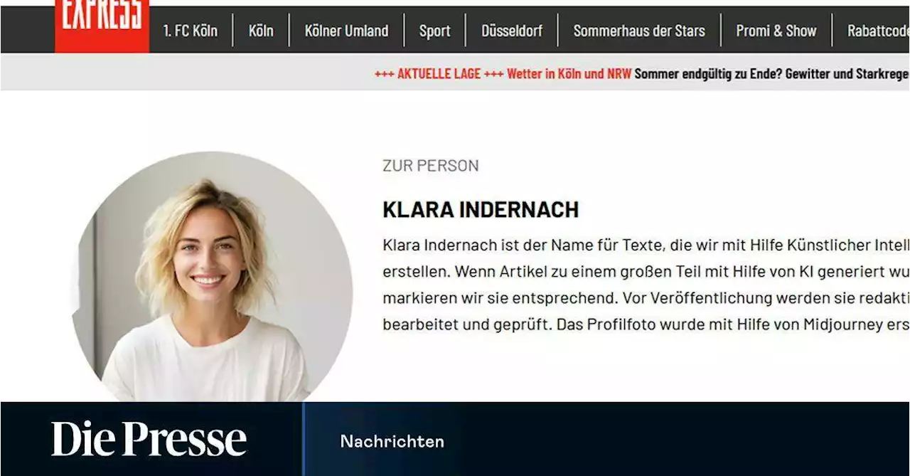 Wenn eine (blonde) KI die Artikel verfasst