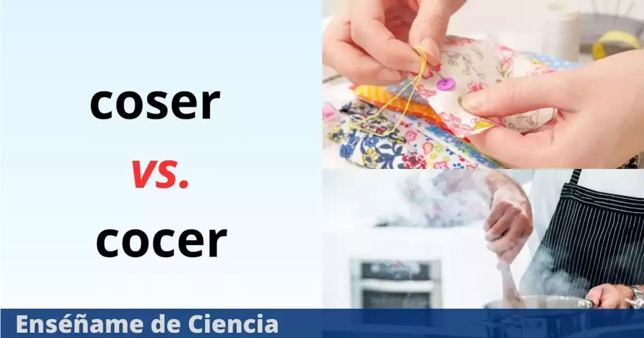 ¿Cuál Es La Diferencia Entre «coser» Y «cocer»? Esto Es Lo Que Responde ...