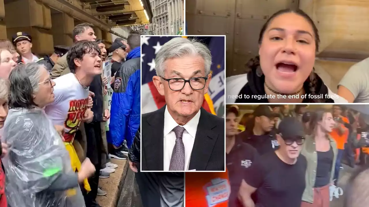 Hundreds of climate activists shut down Federal Reserve building entrance