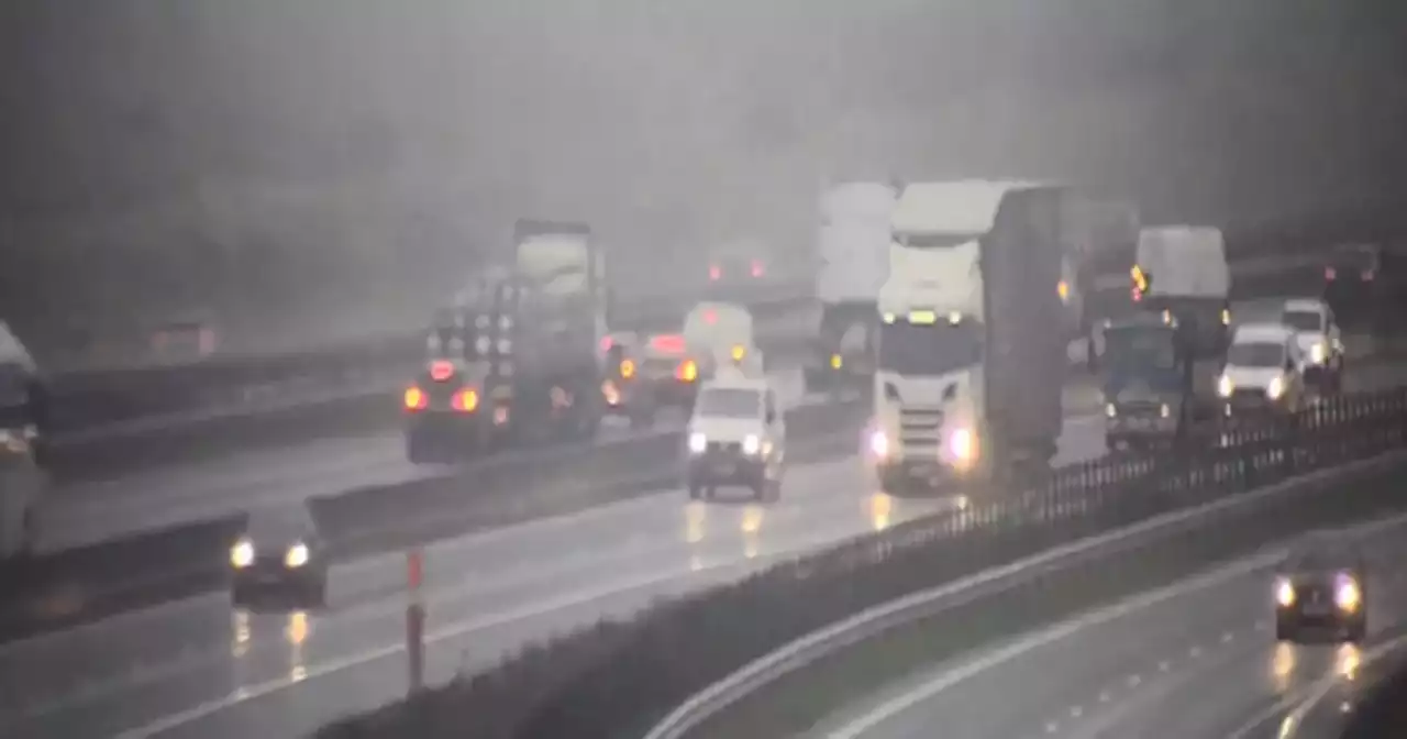 Glasgow M8 motorway chaos as vehicle overturns in 'poor weather conditions'