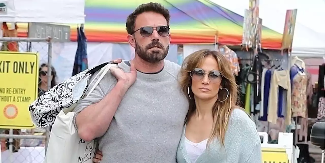 Jennifer Lopez and Ben Affleck Coordinate in Cozy Knit Sweaters and Denim