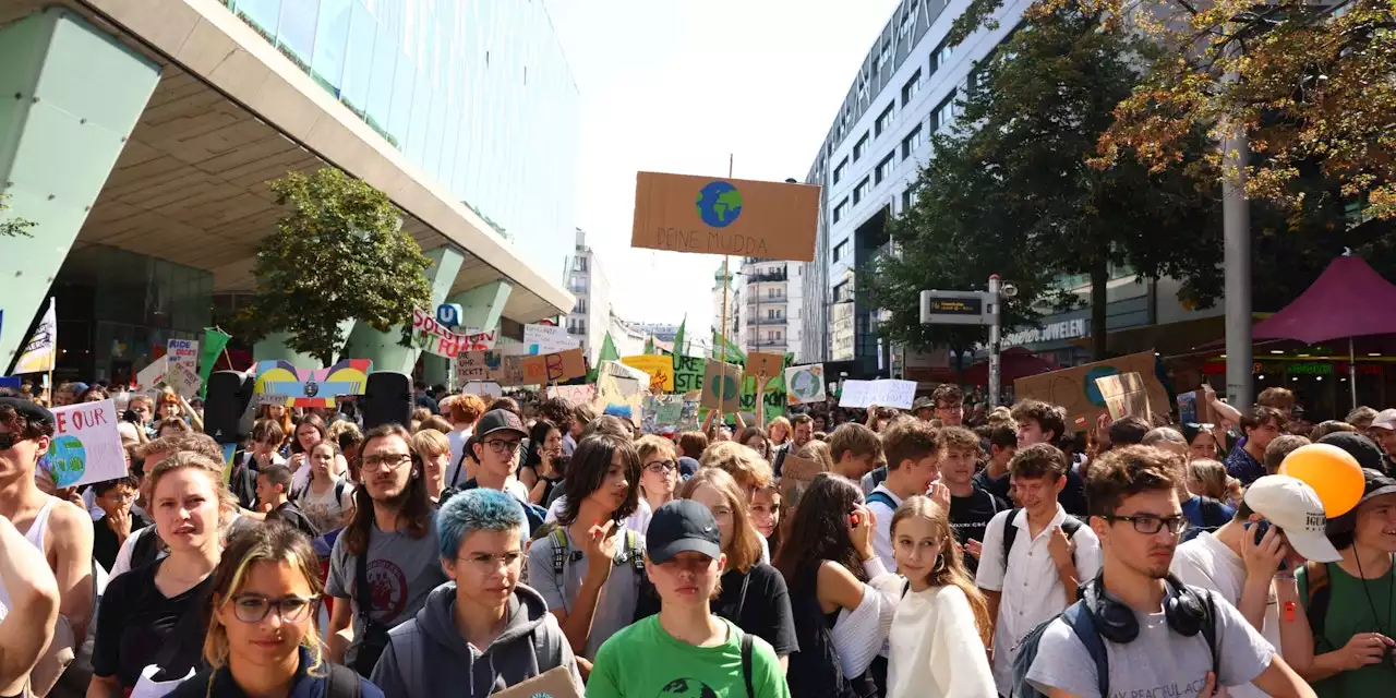 Demonstration für Klimapolitik in Wien