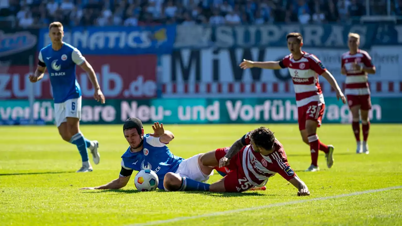 Rostock belohnt sich nicht: Düsseldorf siegt und ist Tabellenführer