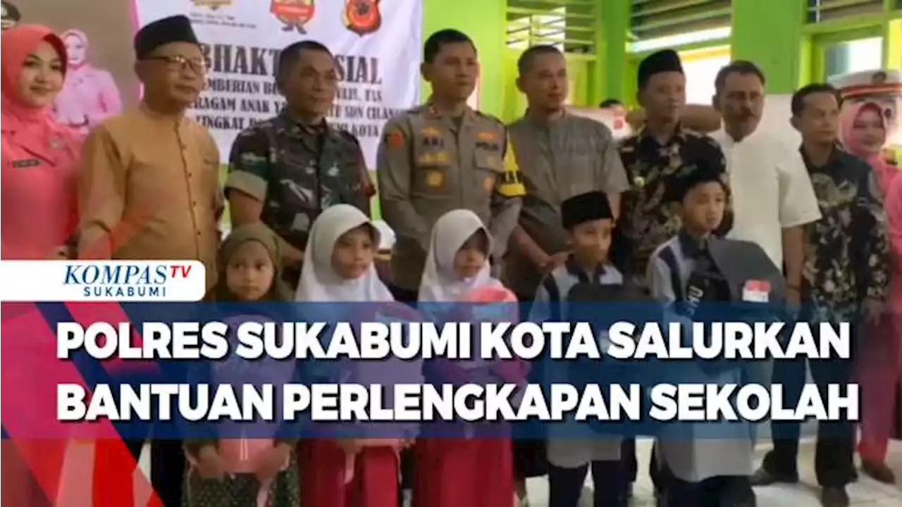 Polres Sukabumi Kota Salurkan Bantuan Perlengkapan Sekolah