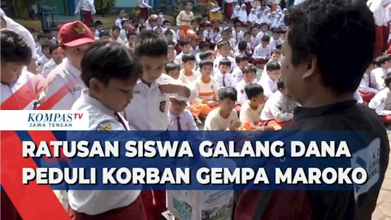 Ratusan Siswa SD Galang Dana Peduli Korban Gempa Maroko