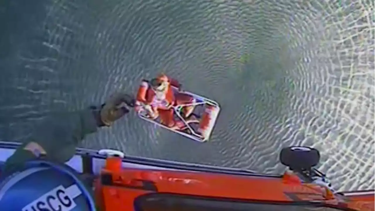 Video shows Coast Guard rescuing tanker crew member who fell overboard 10 miles off Galveston