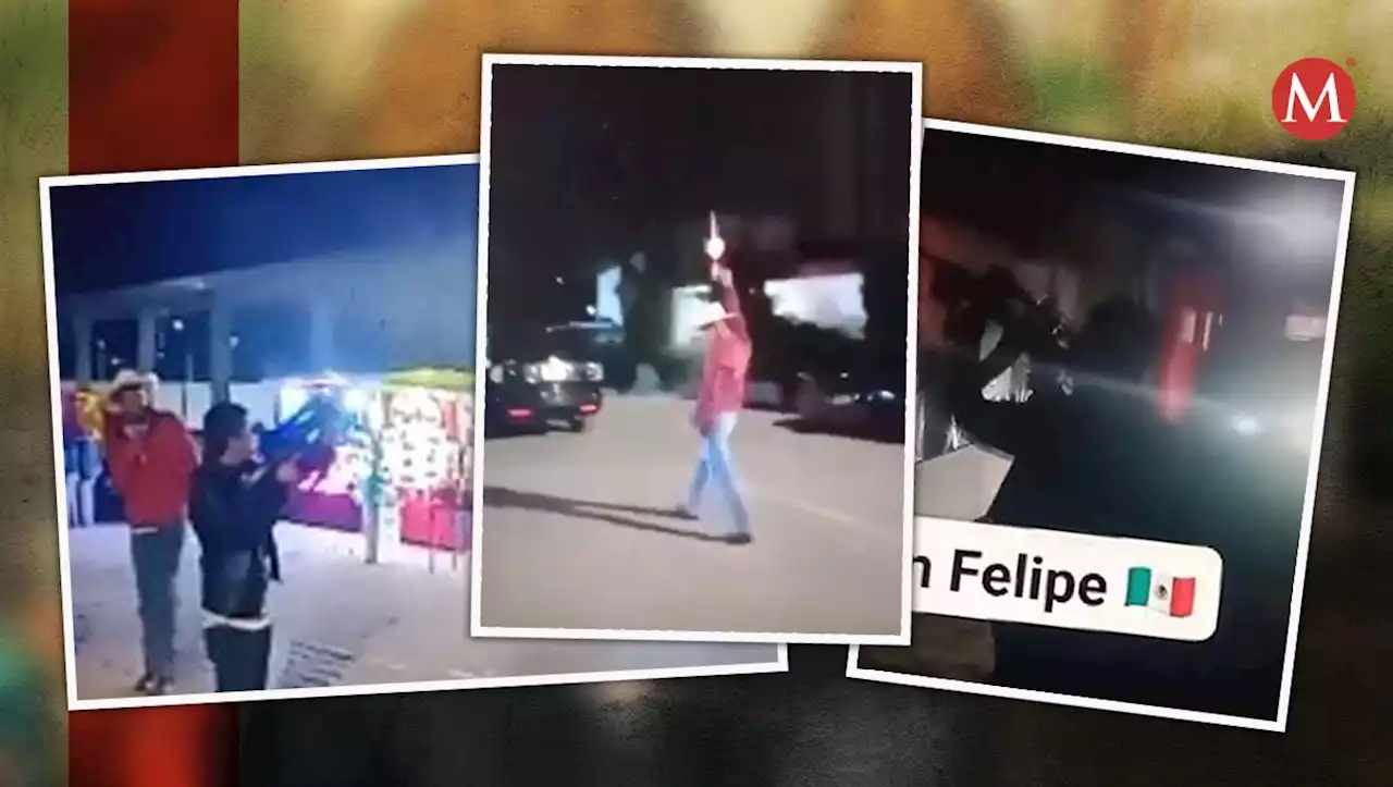 Hombres lanzan disparos durante festejo del 15 de septiembre en Puebla