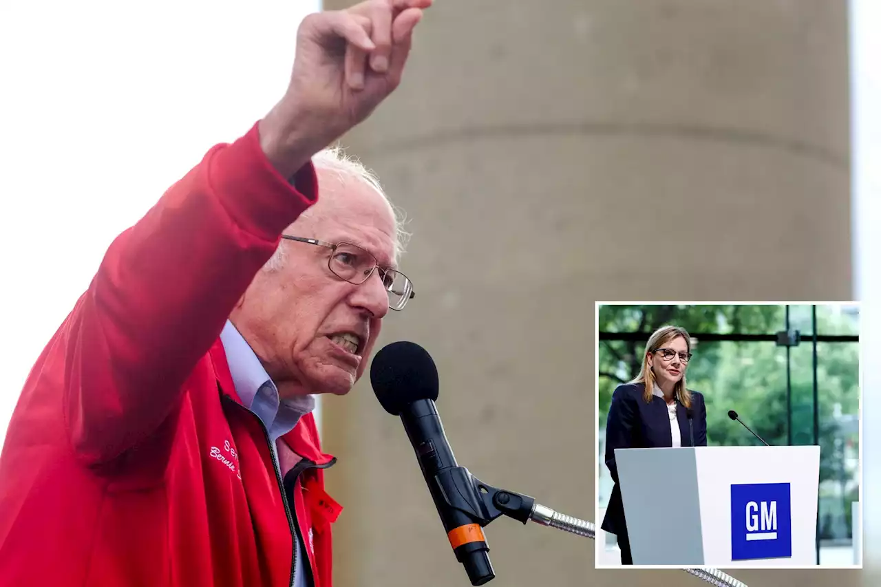 Sen. Bernie Sanders joins United Auto Workers strike in Michigan