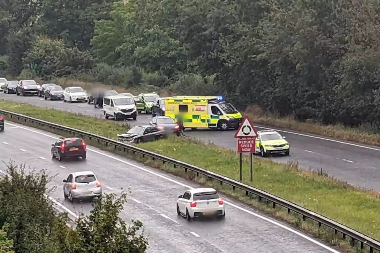 Emergency services called after car crashes into barrier