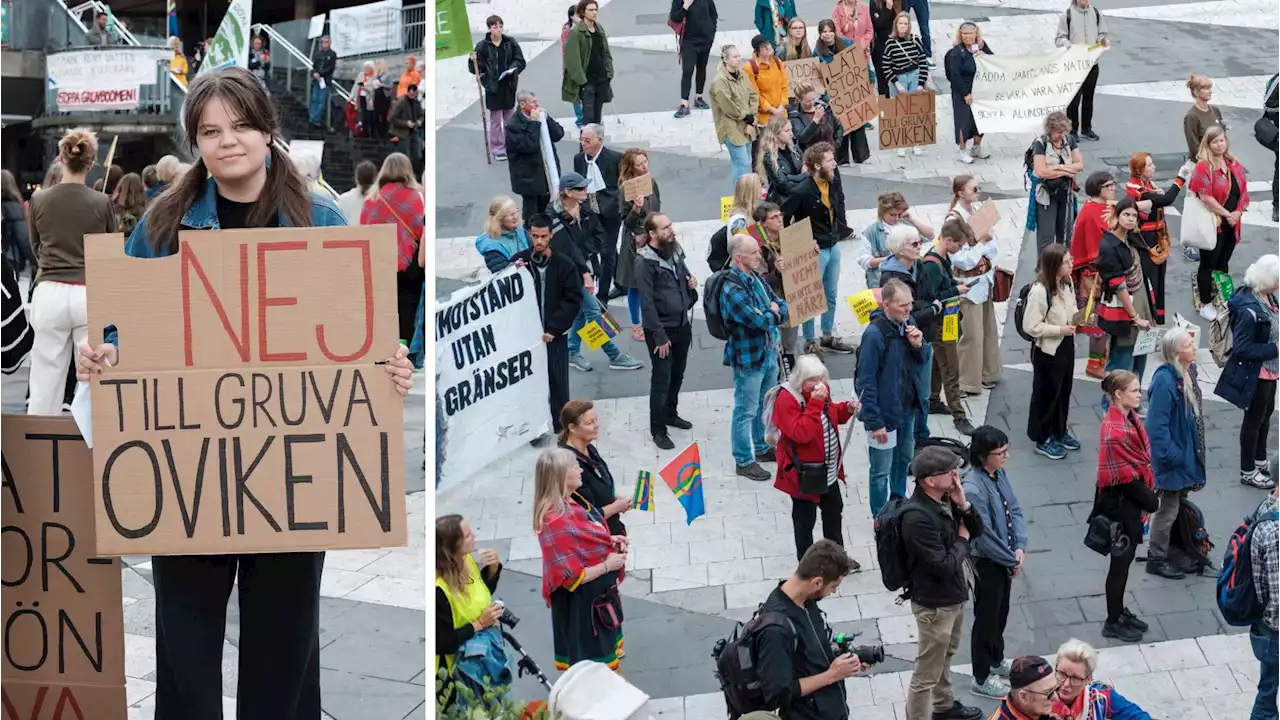 Här protesterar Vera på Sergels torg