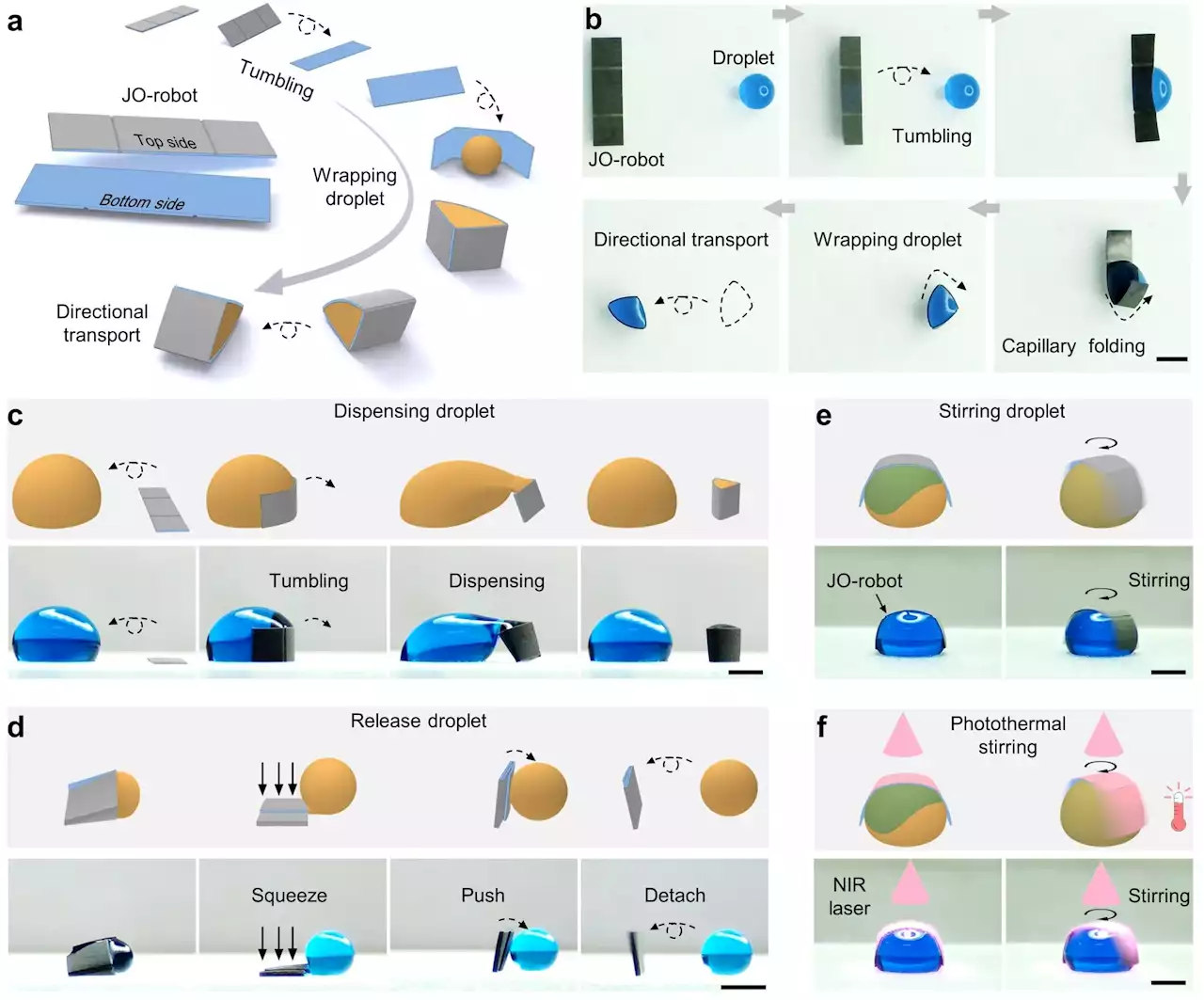 Scientists achieve femtosecond laser fabrication of magnetic-responsive Janus origami robots