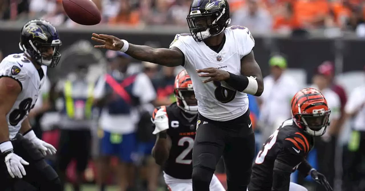 Lamar Jackson y Ravens anestesian 27-24 a Cincinnati. Bengals arrancan 0-2 por 2do año seguido