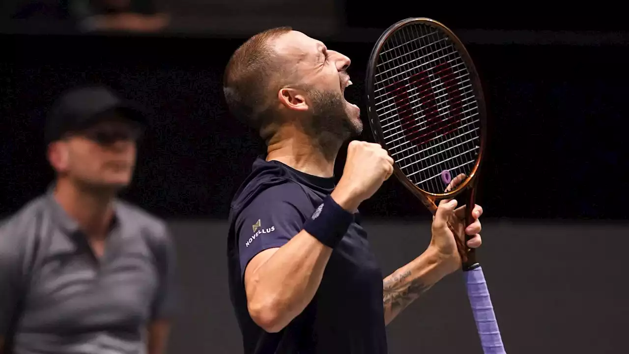 Dan Evans drags Great Britain to a stirring Davis Cup triumph over France in Manchester