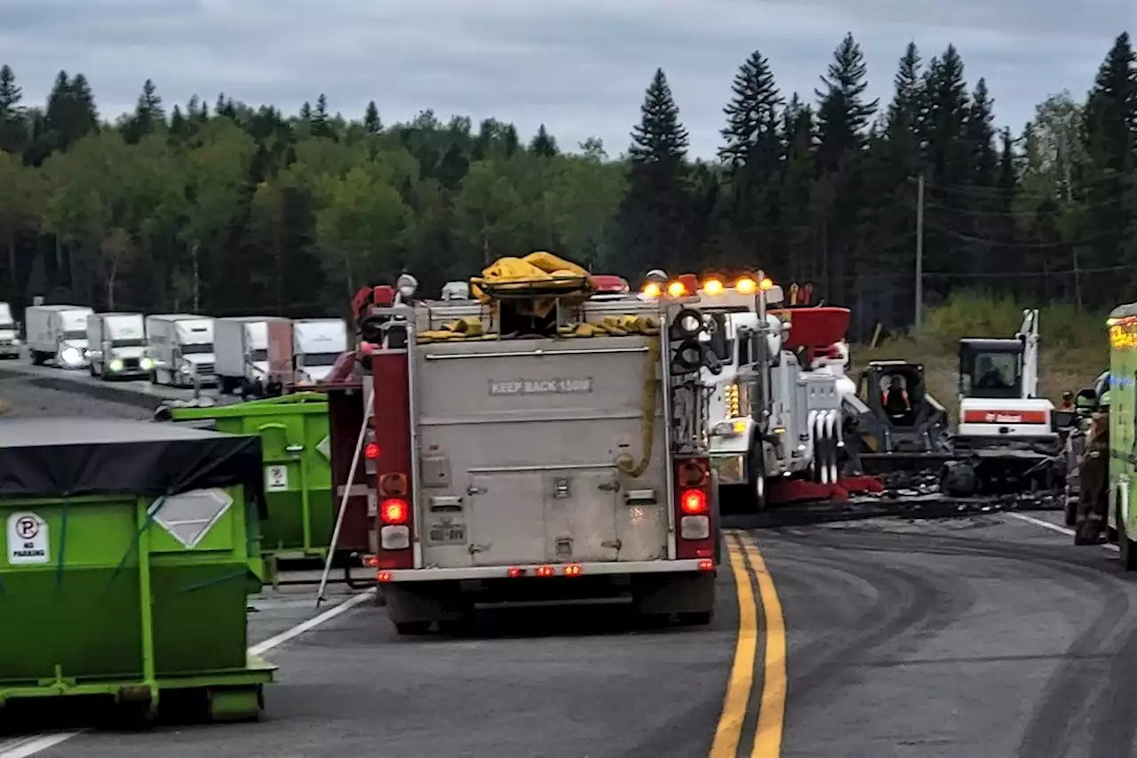 Two killed in fiery truck crash in northwestern Ontario