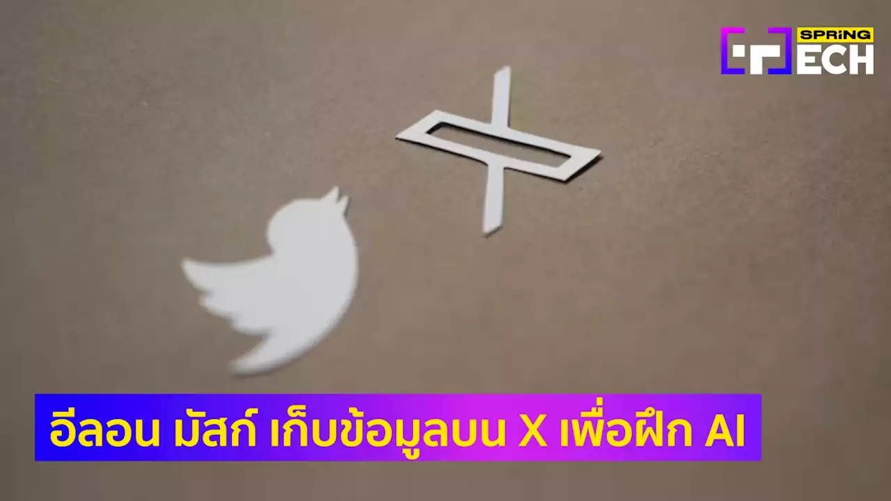 อีลอน มัสก์ เตรียมเก็บข้อมูลสาธารณะบนแพลตฟอร์ม X (Twitter) ใช้ฝึกโมเดล AI