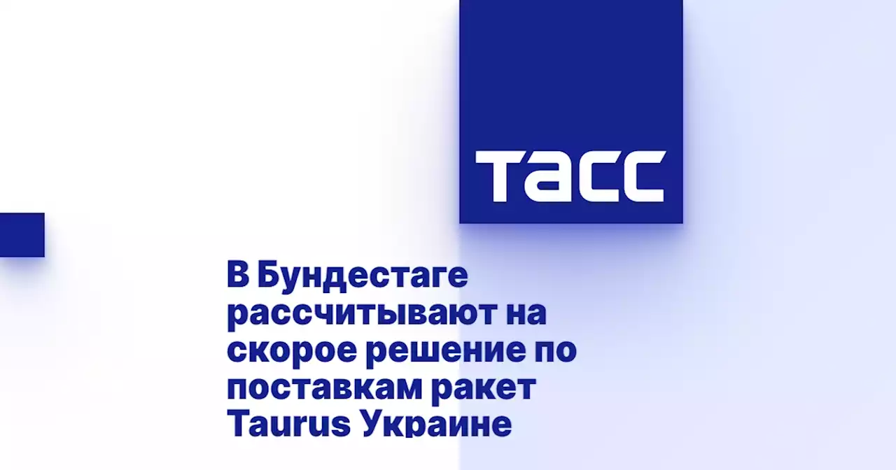 В Бундестаге рассчитывают на скорое решение по поставкам ракет Taurus Украине