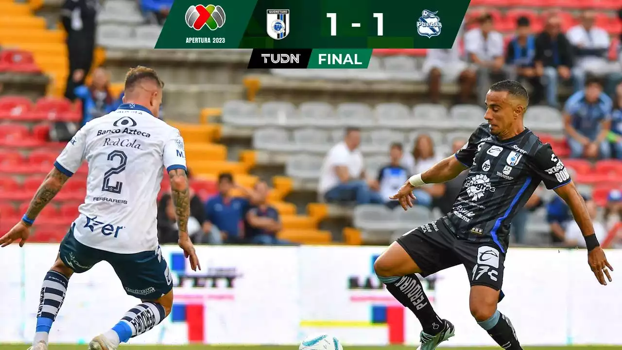 Querétaro rescata empate ante Puebla de último minuto en la Jornada 8