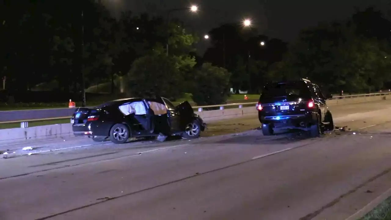 Wrong-way DuSable Lake Shore Drive crash leaves 3 injured on South Side, police say