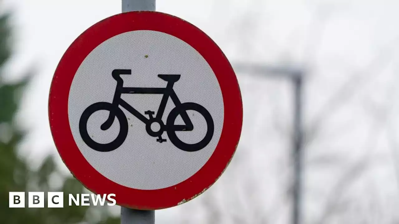 Temporary cycle lane markers replaced with concrete