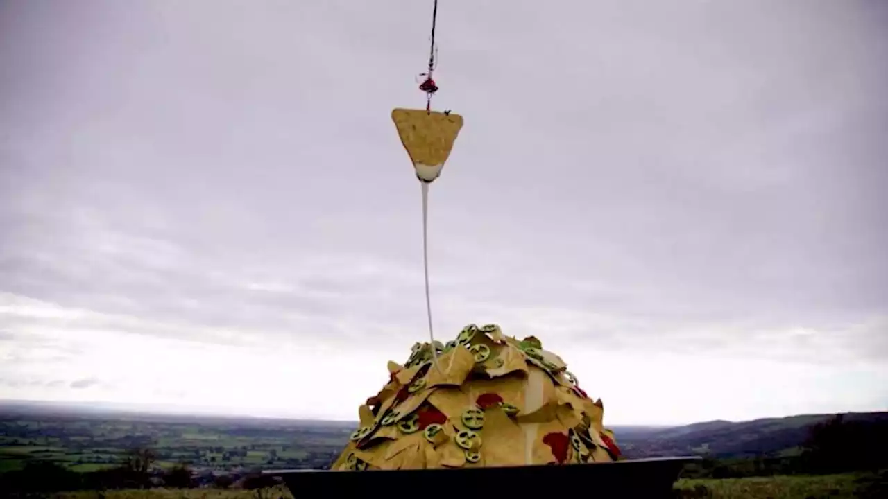 Doritos sets new world record with giant chip and a helicopter