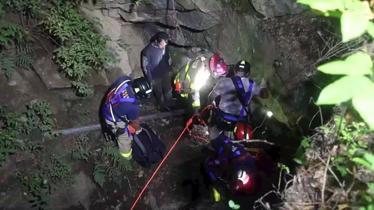 New York firefighters save man trapped in sealed-off mine after he went exploring with friends