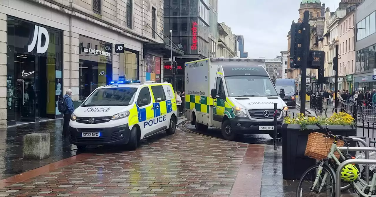 Man 'attacked' on Argyle Street as police and paramedics race to scene